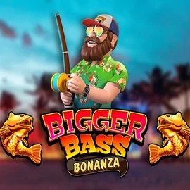 Bigger Bass Bonanza slot logo by Pragmatic Play at Stakeprix Casino