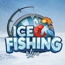 Ice Fishing Live slot visual from Evolution available on stakeprix-be.com
