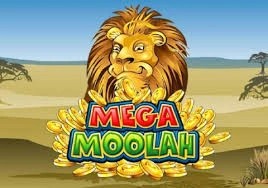 Mega Moolah slot online game logo by Games Global on stakeprix-be.com